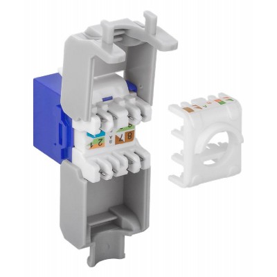 GOOBAY Keystone module RJ45 CAT 6A 90688, UTP, μπλε GOOBAY Keystone module RJ45 CAT 6A 90688, UTP, μπλε