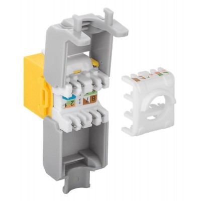 GOOBAY Keystone module RJ45 CAT 6A 90691, UTP, κίτρινο GOOBAY Keystone module RJ45 CAT 6A 90691, UTP, κίτρινο