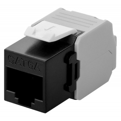 GOOBAY Keystone module RJ45 CAT 6A 90692, UTP, μαύρο GOOBAY Keystone module RJ45 CAT 6A 90692, UTP, μαύρο