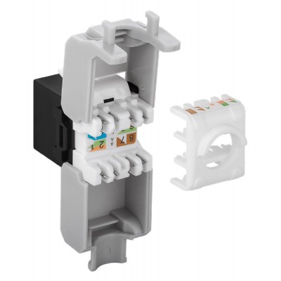 GOOBAY Keystone module RJ45 CAT 6A 90692, UTP, μαύρο GOOBAY Keystone module RJ45 CAT 6A 90692, UTP, μαύρο