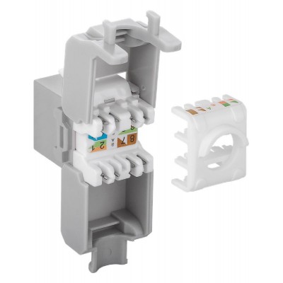 GOOBAY Keystone module RJ45 CAT 6A 90693, UTP, γκρι GOOBAY Keystone module RJ45 CAT 6A 90693, UTP, γκρι