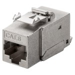 GOOBAY Keystone module RJ45 CAT 6A 90863, STP, 250 MHz, ασημί GOOBAY Keystone module RJ45 CAT 6A 90863, STP, 250 MHz, ασημί