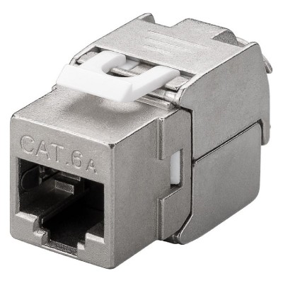 GOOBAY Keystone module RJ45 CAT 6A 90864, STP, 500 MHz, slim-line, ασημί GOOBAY Keystone module RJ45 CAT 6A 90864, STP, 500 MHz, slim-line, ασημί