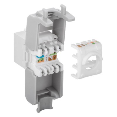 GOOBAY Keystone module RJ45 CAT 6A 90867, UTP, λευκό GOOBAY Keystone module RJ45 CAT 6A 90867, UTP, λευκό
