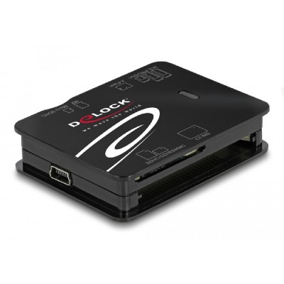 DELOCK card reader 91007 για Micro SD/SD/CF/MS/xD/M2, μαύρο DELOCK card reader 91007 για Micro SD/SD/CF/MS/xD/M2, μαύρο