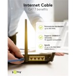 GOOBAY καλώδιο δικτύου 91572, CAT 7 S/FTP, copper, 10Gbps, 0.25m, μαύρο GOOBAY καλώδιο δικτύου 91572, CAT 7 S/FTP, copper, 10Gbps, 0.25m, μαύρο