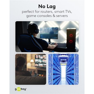 GOOBAY καλώδιο δικτύου 91581, CAT 7 S/FTP, copper, 10Gbps, 0.50m, μαύρο GOOBAY καλώδιο δικτύου 91581, CAT 7 S/FTP, copper, 10Gbps, 0.50m, μαύρο