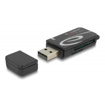 DELOCK card reader 91602 για SD & micro SD, USB, 480Mbps, μαύρο DELOCK card reader 91602 για SD & micro SD, USB, 480Mbps, μαύρο