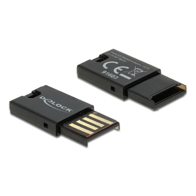 DELOCK card reader USB 2.0 91603 για κάρτες μνήμης micro SD, μαύρο DELOCK card reader USB 2.0 91603 για κάρτες μνήμης micro SD, μαύρο