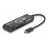 DELOCK card reader 91739 για micro SD/SD/CF/MS/xD, USB-C, μαύρο