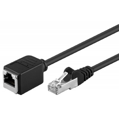 GOOBAY καλώδιο προέκτασης F/UTP CAT5e 91883, copper, AWG 26, 3m, μαύρο GOOBAY καλώδιο προέκτασης F/UTP CAT5e 91883, copper, AWG 26, 3m, μαύρο