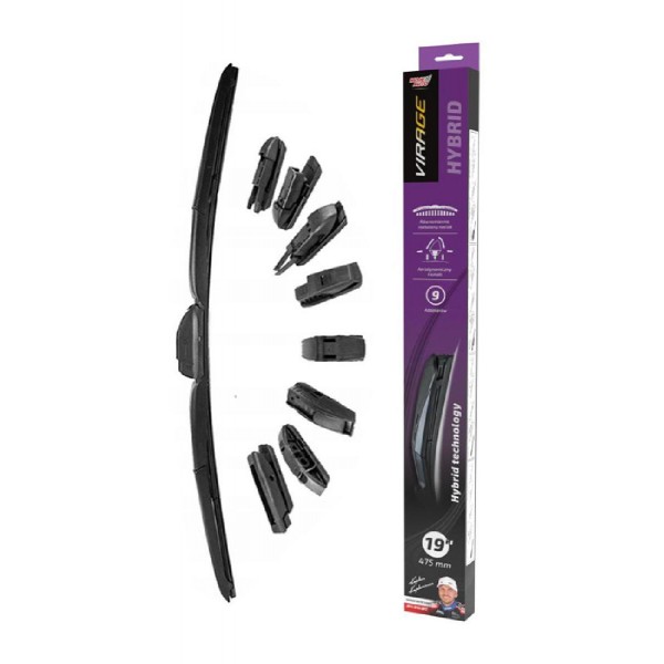 MOJE AUTO υαλοκαθαριστήρας Hybrid 92-H19, 19" (475mm), 9 αντάπτορες MOJE AUTO υαλοκαθαριστήρας Hybrid 92-H19, 19" (475mm), 9 αντάπτορες