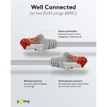 GOOBAY καλώδιο δικτύου 92455, CAT 6 S/FTP, copper, 250MHz, 0.15m, γκρι GOOBAY καλώδιο δικτύου 92455, CAT 6 S/FTP, copper, 250MHz, 0.15m, γκρι