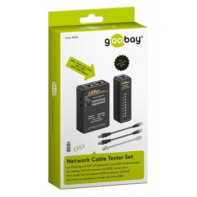 GOOBAY tester δικτύου 93010 με θήκη, CAT 5/6 & ISDN, RJ11/RJ12/RJ45 GOOBAY tester δικτύου 93010 με θήκη, CAT 5/6 & ISDN, RJ11/RJ12/RJ45