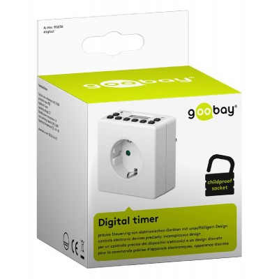 GOOBAY ψηφιακός χρονοδιακόπτης ρεύματος 93256, λευκός GOOBAY ψηφιακός χρονοδιακόπτης ρεύματος 93256, λευκός