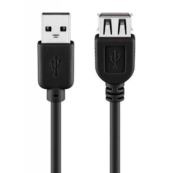 GOOBAY καλώδιο USB 2.0 σε USB (F) 93601, copper, 5m, μαύρο GOOBAY καλώδιο USB 2.0 σε USB (F) 93601, copper, 5m, μαύρο