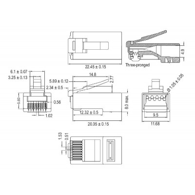 GOOBAY βύσμα RJ45 93828, CAT 6 UTP, διάφανο, 10τμχ GOOBAY βύσμα RJ45 93828, CAT 6 UTP, διάφανο, 10τμχ