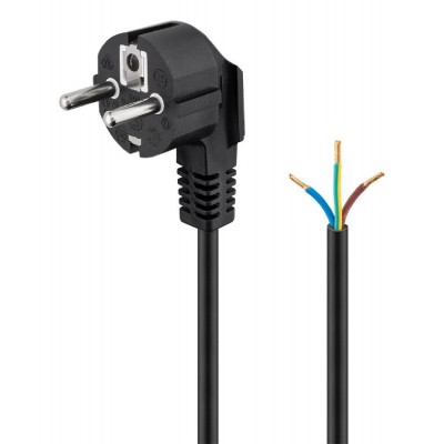 GOOBAY καλώδιο τροφοδοσίας 93976, γωνιακό, 0.75mm², 1.5m, μαύρο GOOBAY καλώδιο τροφοδοσίας 93976, γωνιακό, 0.75mm², 1.5m, μαύρο