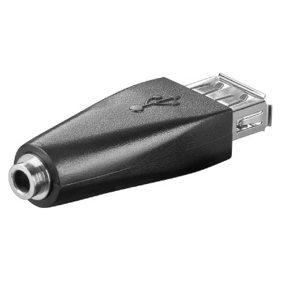 GOOBAY αντάπτορας USB θηλυκό σε 3.5mm θηλυκό 93982, μαύρο GOOBAY αντάπτορας USB θηλυκό σε 3.5mm θηλυκό 93982, μαύρο