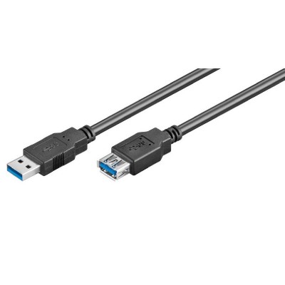 GOOBAY καλώδιο USB 3.0 σε USB (F) 93998, copper, 1.8m, μαύρο GOOBAY καλώδιο USB 3.0 σε USB (F) 93998, copper, 1.8m, μαύρο