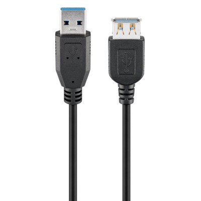 GOOBAY καλώδιο USB 3.0 σε USB (F) 93999, copper, 3m, μαύρο GOOBAY καλώδιο USB 3.0 σε USB (F) 93999, copper, 3m, μαύρο