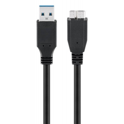 GOOBAY καλώδιο USB 3.0 σε micro Τype B 95027, 5 Gbps, 3m, μαύρο GOOBAY καλώδιο USB 3.0 σε micro Τype B 95027, 5 Gbps, 3m, μαύρο