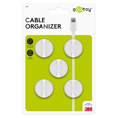 GOOBAY οργανωτές καλωδίων σιλικόνης 95183, 1 θέση, Φ7.8mm, λευκό, 6τμχ GOOBAY οργανωτές καλωδίων σιλικόνης 95183, 1 θέση, Φ7.8mm, λευκό, 6τμχ