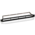 GOOBAY Keystone patch panel 95336 με 24 modules, 19"/1U, 24 ports, μαύρo GOOBAY Keystone patch panel 95336 με 24 modules, 19"/1U, 24 ports, μαύρo