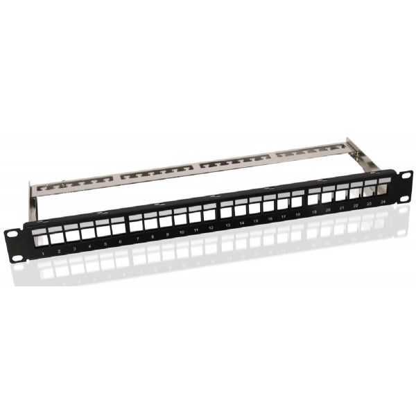 GOOBAY Keystone patch panel 95336 με 24 modules, 19"/1U, 24 ports, μαύρo GOOBAY Keystone patch panel 95336 με 24 modules, 19"/1U, 24 ports, μαύρo