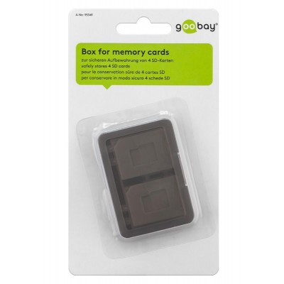 GOOBAY θήκη για κάρτες SD & micro SD 95349, 4 θέσεις, διάφανη-γκρι GOOBAY θήκη για κάρτες SD & micro SD 95349, 4 θέσεις, διάφανη-γκρι