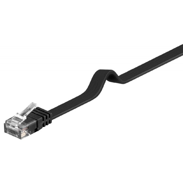 GOOBAY καλώδιο U/FTP CAT6 95383, flat, AWG 32/7, copper, 15m, μαύρο GOOBAY καλώδιο U/FTP CAT6 95383, flat, AWG 32/7, copper, 15m, μαύρο