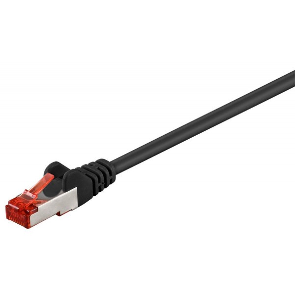GOOBAY καλώδιο S/FTP CAT6 95478, CCA, AWG 27/7, 1m, μαύρο GOOBAY καλώδιο S/FTP CAT6 95478, CCA, AWG 27/7, 1m, μαύρο