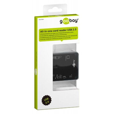 GOOBAY card reader 95674 για micro SD/SD/M2/CF/XD/MS, 480 Mbps, μαύρο GOOBAY card reader 95674 για micro SD/SD/M2/CF/XD/MS, 480 Mbps, μαύρο