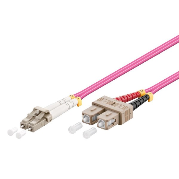 GOOBAY καλώδιο οπτικής ίνας LC-UPC σε SC-UPC 95944, Multimode OM4, 3m, βιολετί GOOBAY καλώδιο οπτικής ίνας LC-UPC σε SC-UPC 95944, Multimode OM4, 3m, βιολετί