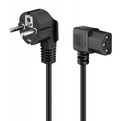 GOOBAY καλώδιο τροφοδοσίας 96032, γωνιακό, 1mm², 3m, μαύρο GOOBAY καλώδιο τροφοδοσίας 96032, γωνιακό, 1mm², 3m, μαύρο