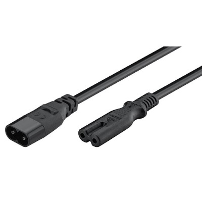 GOOBAY καλώδιο προέκτασης τροφοδοσίας 97201, 2x 0.75mm², 2m, μαύρο GOOBAY καλώδιο προέκτασης τροφοδοσίας 97201, 2x 0.75mm², 2m, μαύρο