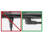 GOOBAY καλώδιο τροφοδοσίας Euro 97355, γωνιακό, 2x0.75 mm², 5m, μαύρο GOOBAY καλώδιο τροφοδοσίας Euro 97355, γωνιακό, 2x0.75 mm², 5m, μαύρο