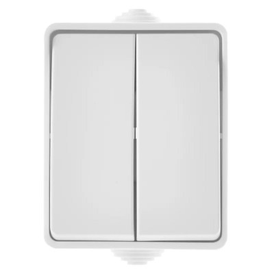 EMOS διακόπτης κομμυτατέρ A1398.4, εξωτερικού χώρου, διπλός, λευκός EMOS διακόπτης κομμυτατέρ A1398.4, εξωτερικού χώρου, διπλός, λευκός