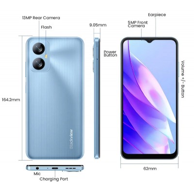 BLACKVIEW smartphone A52 Pro, 6.5", 4/128GB, 5180mAh, Android 13, μαύρο BLACKVIEW smartphone A52 Pro, 6.5", 4/128GB, 5180mAh, Android 13, μαύρο