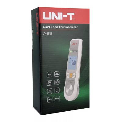 UNI-T ψηφιακό θερμόμετρο τροφίμων A63, -40~250 °C, IP65 UNI-T ψηφιακό θερμόμετρο τροφίμων A63, -40~250 °C, IP65