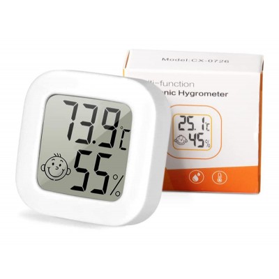 Μίνι ψηφιακό θερμόμετρο & υγρασιόμετρο CX-0726, λευκό Μίνι ψηφιακό θερμόμετρο & υγρασιόμετρο CX-0726, λευκό