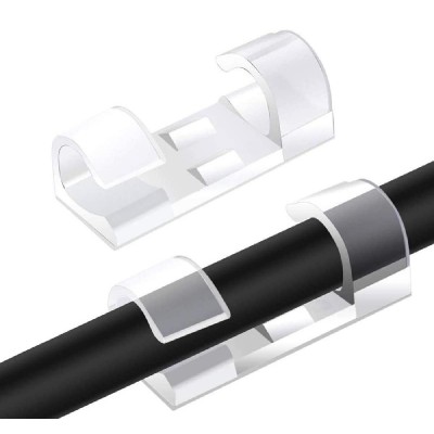 Οργανωτές καλωδίων AG702B με αυτοκόλλητο, 3x1.1x0.7cm, διάφανοι, 20τμχ Οργανωτές καλωδίων AG702B με αυτοκόλλητο, 3x1.1x0.7cm, διάφανοι, 20τμχ