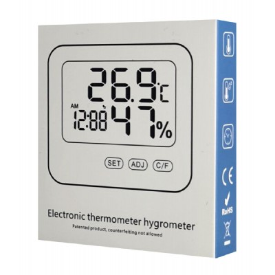 Ψηφιακό θερμόμετρο & υγρασιόμετρο AG780, λευκό Ψηφιακό θερμόμετρο & υγρασιόμετρο AG780, λευκό
