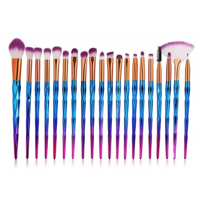 Σετ πινέλων μακιγιάζ AG798, συνθετικές τρίχες, unicorn, 20τμχ Σετ πινέλων μακιγιάζ AG798, συνθετικές τρίχες, unicorn, 20τμχ