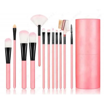 Σετ πινέλων μακιγιάζ AG92M με θήκη, συνθετικές τρίχες, ροζ, 12τμχ Σετ πινέλων μακιγιάζ AG92M με θήκη, συνθετικές τρίχες, ροζ, 12τμχ