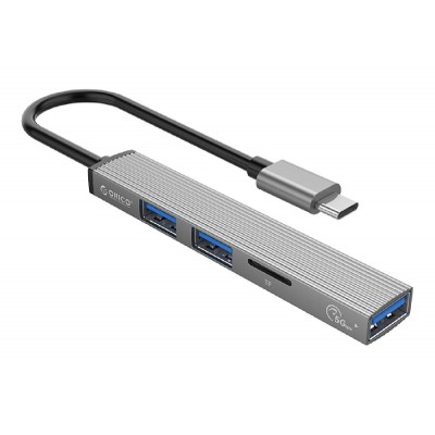 ORICO USB Type-C hub AH-12F, 3x USB ports, TF port, γκρι ORICO USB Type-C hub AH-12F, 3x USB ports, TF port, γκρι