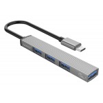 ORICO USB Type-C hub AH-13, 4x USB ports, γκρι