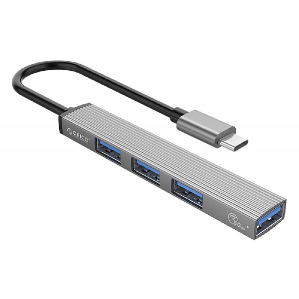 ORICO USB Type-C hub AH-13, 4x USB ports, γκρι