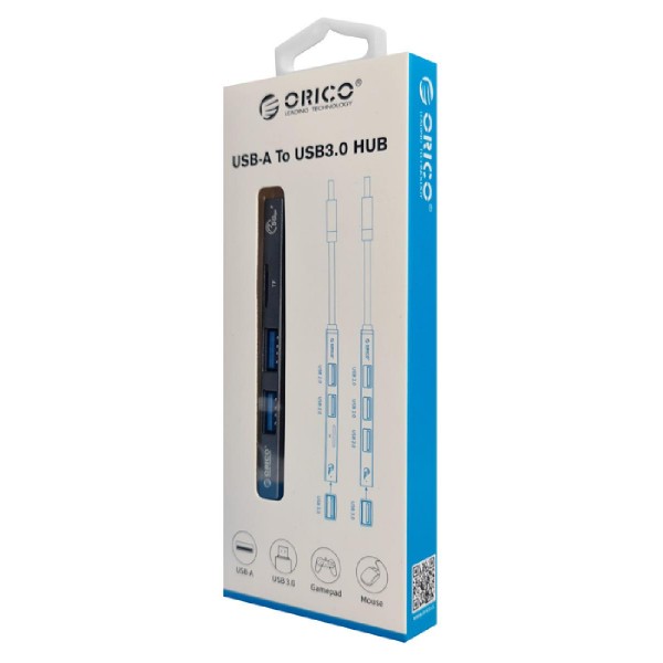 ORICO USB hub AH-A12F, 3x USB θύρες, Micro SD θύρα, γκρι