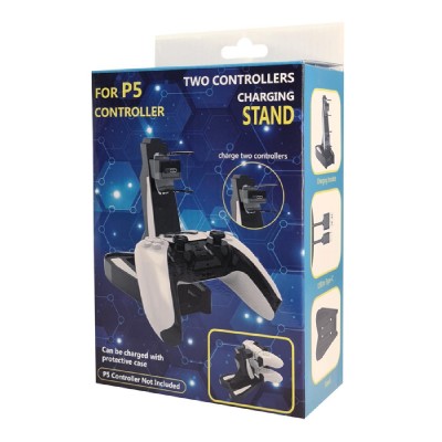 Βάση φόρτισης gamepad AK286C για 2x PS5 DualSense, μαύρη Βάση φόρτισης gamepad AK286C για 2x PS5 DualSense, μαύρη